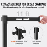 Crowd Control Stanchions, 2-Pack Crowd Control Barriers, Carbon Steel Baking Painted Stanchion Queue V952-ZGGLZHSTZX2J6KF5TV0