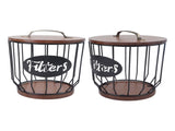Rustic Filter Holder with Lid Filter Storage Container Pod Holder for Counter V1294-YM0706-3118230161112
