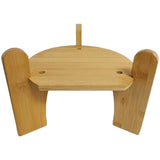 Yellow 17.5x17.5x9cm Wooden Beverage Dispenser Stand, Stable Base for Lemonade & Drink Dispensers, V1370-AZ4-17241