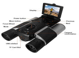 Silver and Black HD Digital Camera Binoculars 8X Zoom - Record Video & Photos with LCD Screen, V888-ELOSUNG27373