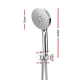 Handheld Shower Head Holder 4.7'' High Pressure Silver SHOWER-A6-RO-SI