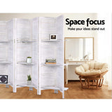 Artiss 8 Panel Room Divider Screen 326x170cm Shelf White RD-B-0590-8P-WH