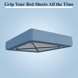 Bed Sheet Straps, 82 Pieces Heavy Duty Elastic Sheet Holders Suspenders of Mattresses, Short Long, V1258-DP02-C-429