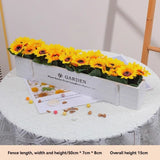 faux potted plant, sunflower, wooden box, home decor, Australia, living room tabletop V1106-112-23547-MLT-3