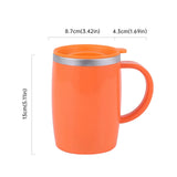 17oz Double Wall Insulated Desk Mug with Lid and Handle, Stainless steel Reusable Cup, Spill-Proof, V1189-LWWAL-20260401-05798