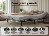 Artiss Double Bed Frame and Giselle Bedding Double Memory Foam Mattress Set, Electric Bed Base with EAB-8183-NOBLE-15-D