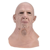 Realistic Bald Head Man Mask Latex Human Face Mask Funny Scary Halloween Costume Cosplay Props V1294-YM0714-3115210174411