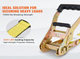 10 Pack Ratchet Tie Down Straps 10000 lbs 2 V952-PGJLDPG2X30107B63V0