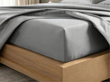 Microfiber Sheet Set 4 Piece Queen Light Grey Deep Pocket Bed Sheets Soft Breathable Easy Care V63-957861