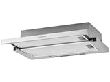 EUROCHEF 60cm Slideout Stainless Steel Rangehood, Quiet 2-Speed, 3-Layer Dishwashable Filters, V219-RGHSLDEC67SA