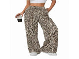 Women'S Wide Leg Pants with Pockets, Casual Trousers Sweatpants Leopard XXL V1369-AZ3-W-11513