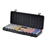 Poker Chip Set, 500-Piece Poker Set, Complete Poker Playing Game Set with Carrying Case, Heavyweight V952-PKCMTZCLAY50H2LS7V0
