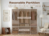 Artiss Large Portable Clothes Closet Wardrobe with Open Shelf White DIY-WR02-170-WH