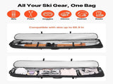 Ski Roller Bag, Up to 74.8 in/190 cm, Padded Snowboard Bag with Wheels for Air Travel, 600D V952-HXYJBXBB190C26CMJ001V0
