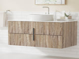 Cefito Vanity Unit 900mm Bathroom Cabinet Storage Wall Hung Timber Front Pine BV-CA-TIR2-900-WD-ABC