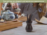 Chinese Gongfu Wooden Tea Ceremony Utensil Tools Set, 6PCS Kungfu Set Asian Teaware Kit for V1259-DP01-A-707