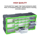 22 Multi Drawer Parts Storage Cabinet Unit Organiser Home Garage Tool Box V63-828221