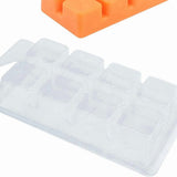Wax Melt Containers-8 Cavity Clear Empty Plastic Melt Molds-100 Packs Cubes Clamshells for Tarts V1192-AZ-W-22936