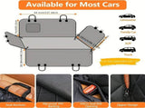 100% Waterproof Pet Car Seat Cover Hammock Heavy-Duty 600D Scratch-Resistant, Anti-Slip, Soft & V1341-ZY-ECLLSAYZ-BLACKORANGE