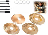 Grinding Disc Set for Angle Grinder, 4 Pcs Wood Carving Discs and 5 Pcs Rasp Drill Bits for Wood V1237-ZY-924-025