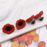 Poppy Brooch Veretrans Gifts Lest We Forget Resin Poppy Lapel Flower Pin for Women Flowers V1188-CYX-J02-2154