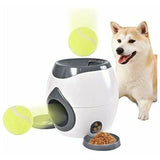 Automatic Pet Treat Dispenser Toy with 2 Tennis Balls and Feeding Spoon for IQ and Coordination V1237-MS-626-247