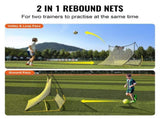 Soccer Trainer, 2-IN-1 Portable Soccer Rebounder Net, Iron Soccer Practice Equipment, Sports V952-ZQHDWTZDZBXGZ780TV0