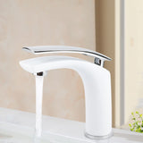 White Paint Washbasin Faucet Hot and Cold Bathroom Hardware Basin Water Tap Standard V1294-YM0901-3112200083111