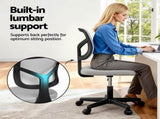 Artiss Armless Office Chair with Wheels, Ergonomic 360&deg Swivel Home Office Desk Chair, Height OCHAIR-M-2421-GY