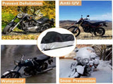 Motorcycle cover, Waterproof car cover with lock holes and storage bag, suitable for motorcycles up V1188-MS101-01011-1