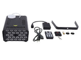 Fog Machine 24 Colorful LED Lights Effect 500W 2000CFM Smoke with Wireless Receiver Remote Control V1294-YM0901-3119260006712