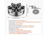 6-Jaw Lathe Chuck, 6 Inch , Self-Centering Chuck with D1-4 Cam Lock Backing Plate, 0.12-5.71 V952-JGKPDBB6GKZ6AF42HV0