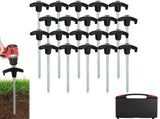 20PCS Galvanized Steel Camping Tent Pegs Ground Stakes for Hiking Outdoors V1308-DSZKI-211