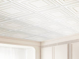 Ceiling Tiles 12-Pack 24 x 24 in PVC Easy Installation White Peg Pattern V952-THBZPVCB12J20JVLNV0