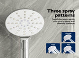Cefito 9'' Rain Shower Head Set Handheld Round High Pressure Twins Tap Chrome SHOWER-A1-RO-9-SI-TAP-RO