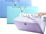 A4 Expandable folder - 3 poly pockets folder - 12 compartment large capacity accordion V1259-DP01-BO-217