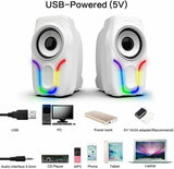 Wired Mini Gaming Speakers with 3.5mm, Portable Computer Mini Speakers for Music V201-W11170701