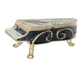 Musical Piano Trinket Box Jewelry Box Hand Painted Decorative Box with Hinged Lid Ring Earring V1366-AZ2-W-08135