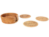 6 PCS Rattan Coasters Hand Made Teacup Coasters Set Insulated Rattan Cup Placemat Teacup Accessories V1294-YM0716-3118220144312