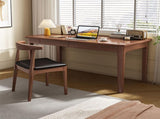 Mitch Solid Wood Study Desk /Rubberwood/Minimal Assembly/Walnut V1057-DM6005-WAN