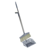 Broom Dustpan Set Cleaning Tool Dust Pan Long Handle Broom Brush Kit for Home Bedroom Gray V1294-YM0710-3117230293911