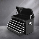 Giantz 9 Drawer Tool Box Cabinet Chest Toolbox Storage Garage Organiser Black TB-9DR-CHEST-BK