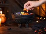 Skeleton Hands Cauldron Planter, Black Resin Witch Pot With Spooky Claw Hand Base, Halloween V1366-AZ2-W-13182