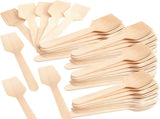 1000PCS Disposable Wooden Spoons, 3.8" Mini Wooden Spoons with Square Shovel Head, Natural Wood V1369-AZ3-W-08702