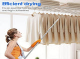 Clothes Hook Pole Detachable High Reach 37" to 64" Clothes Hanger Reaching Hook Telescopic for V1366-AZ2-W-14677