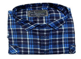 Mens Flannelette Long Sleeve Shirt 100% Cotton Check Authentic Flannel - Full Placket V563-FS-FP21-36-3XL