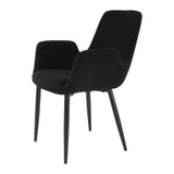 Charcoal Embrace Boucle teddy Sherpa Fabric Armchair Set V264-DNC-420V-CHL-02-1