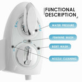 Toilet Bidet Seat Spray Hygiene Water Wash Clean Sanitation Bathroom Attachment V201-HB01WH-AU