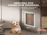 Pet Door, 33.7 x 50.9 cm Aluminum Frame with Lock and Flap System, Weatherproof Doggy Door, Easy to V952-MSCWMLMLHJ1PCF80QV0