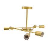Retro Industrial 6 Light Semi Flush Mount Ceiling Light Fixture Modern Sputnik Chandelier for Art V1294-YM0521-3119220189311